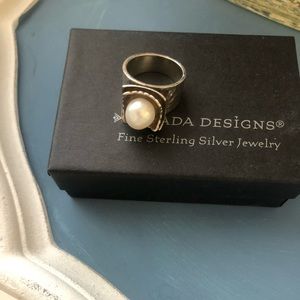Silpada Fresh Water Pearl Sterling Silver Ring Size 7 Retired
